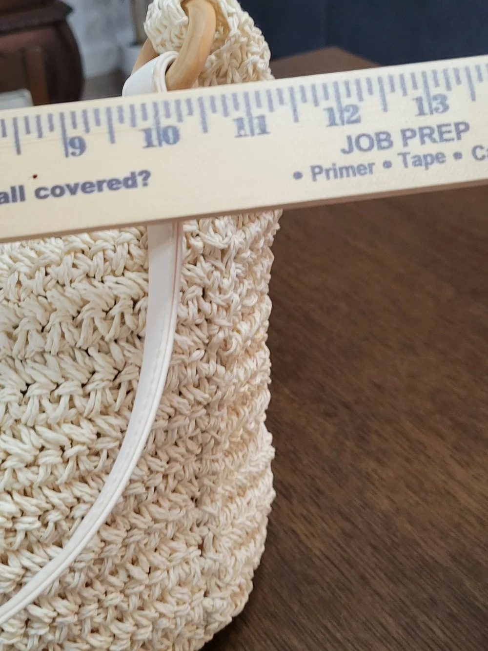 Boho Woven Crochet Crossbody Bag in Cream